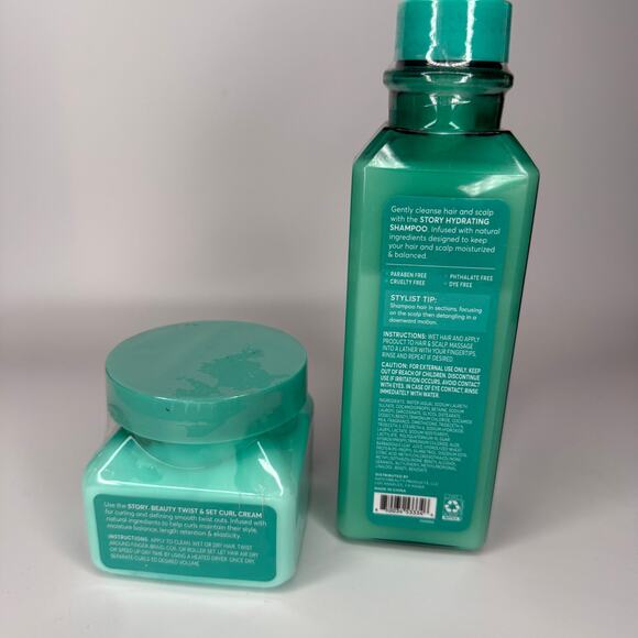 Lot of 2 Story Hair Care Hydrating Shampoo& Smoothing Twist & Set Curl Cream - Picture 2 of 7
